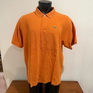 Lacoste Men’s Polo Shirt Sz 8 / 3XL Pique Classic Fit Short Sleeves Orange